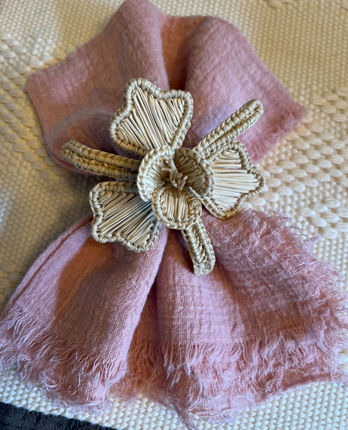 Orquídea anillos para servilletas set de 4