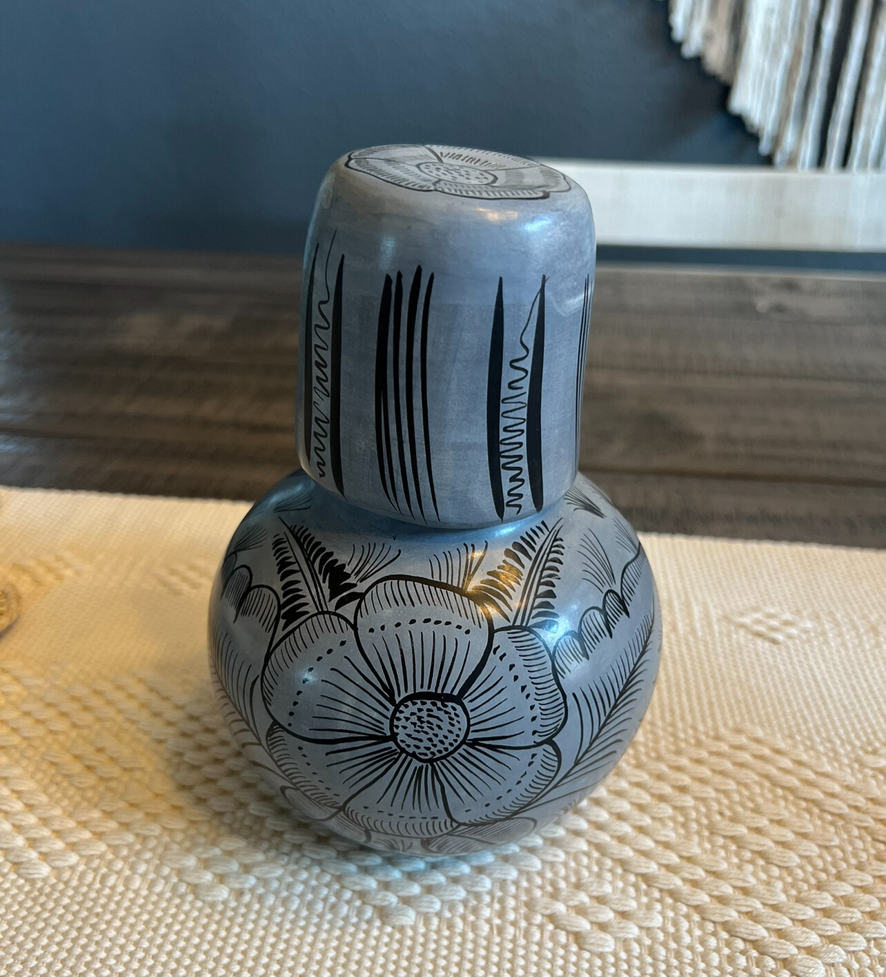 Mini Botellon Azul agrisado