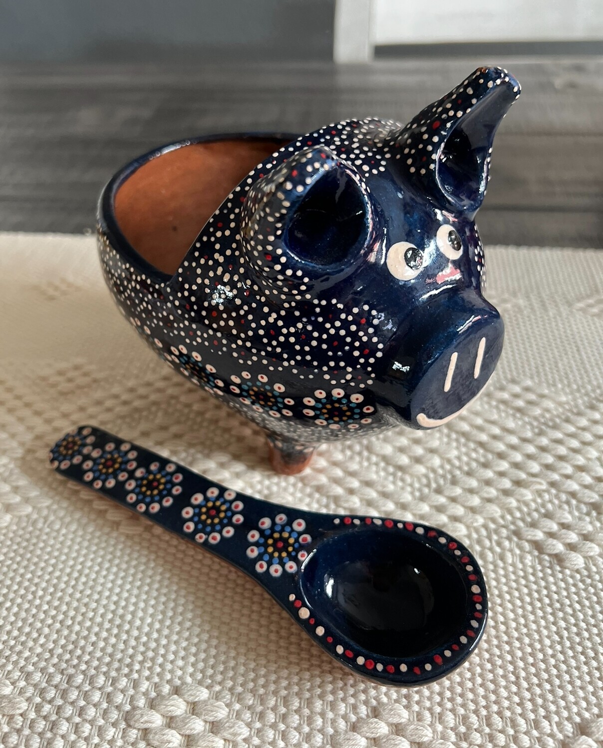 Cerdito Grande  Azul Marino