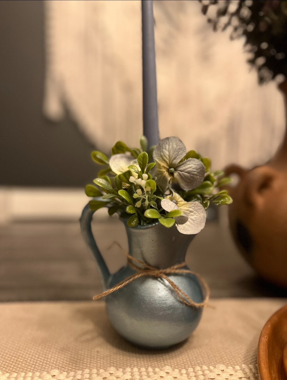 Jarrita azul cielo  (florero)