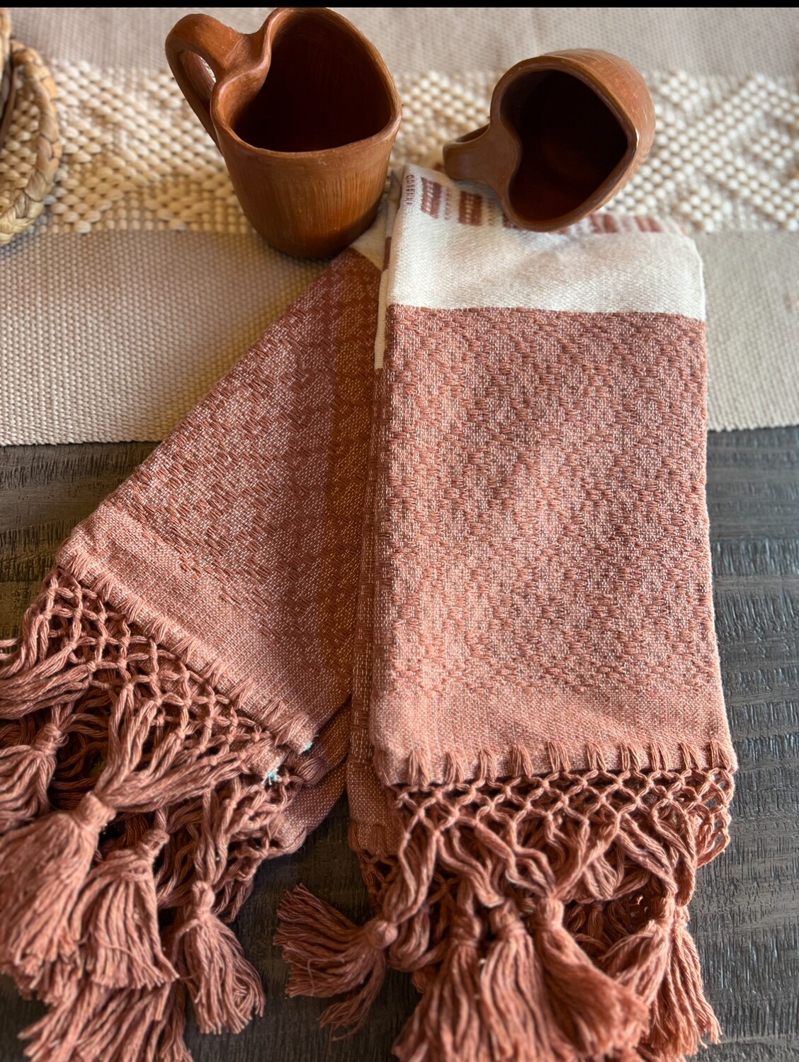 Servilleta Color Canela y beige set 2
