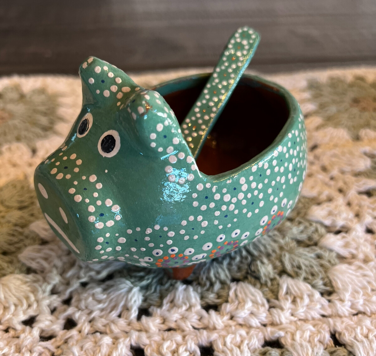 Cerdito verde menta chico
