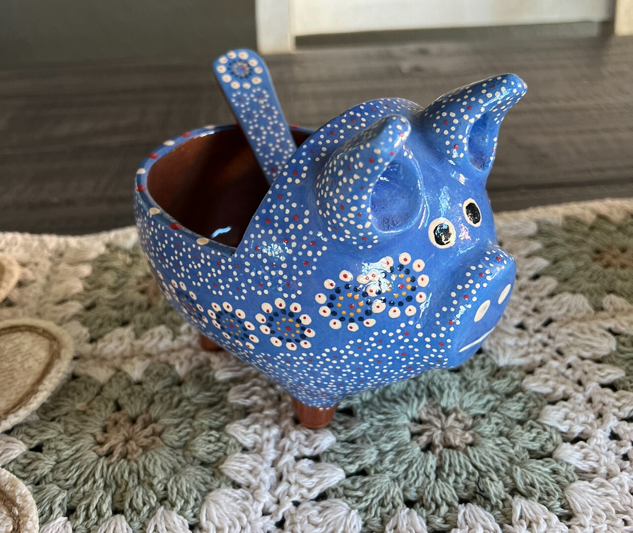 Cerdito azul cielo Grande