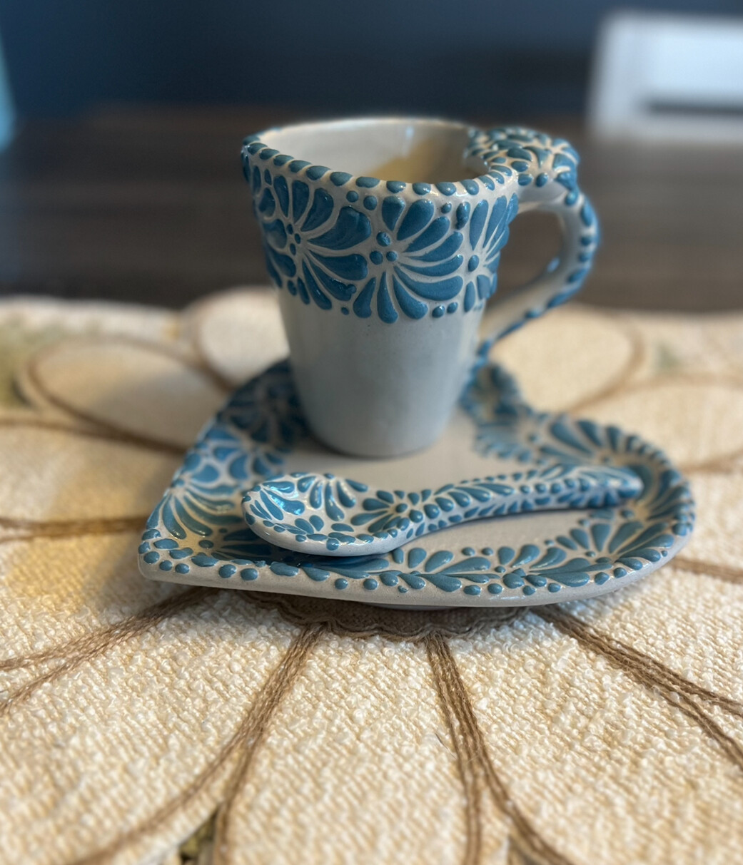 Set corazón Aqua  3 piezas