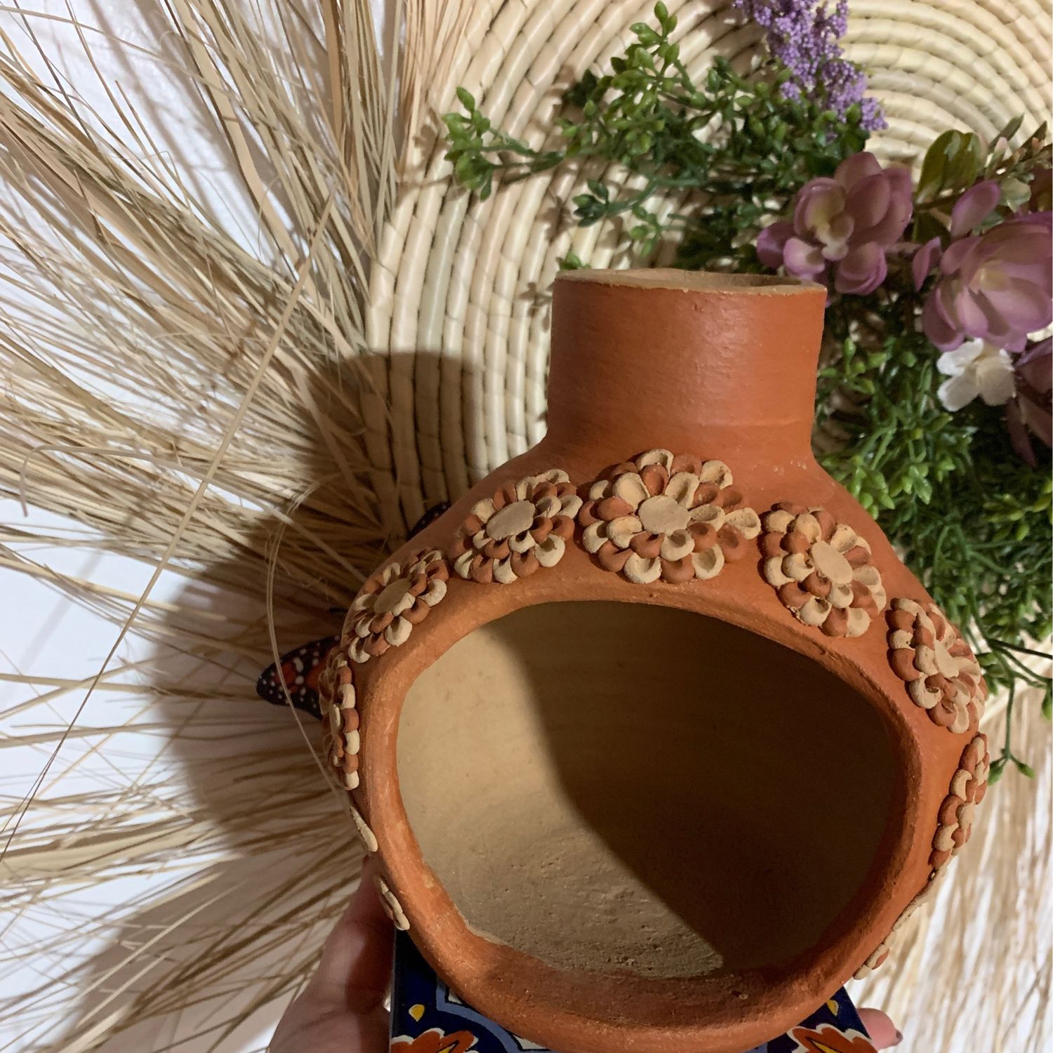 Chimenea con flores chica