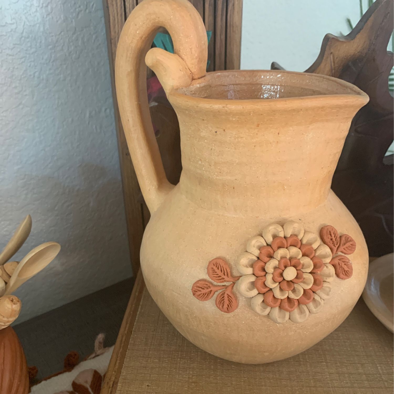 Jarra corazón y flores, 34 oz