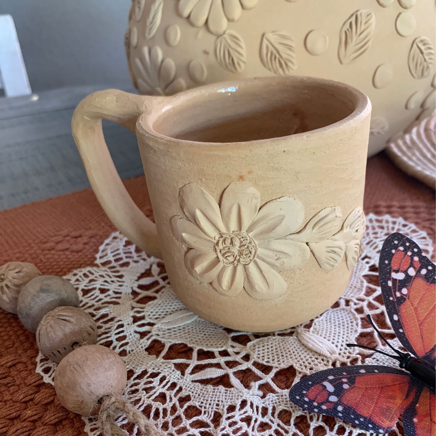 Taza Florecita  Natural