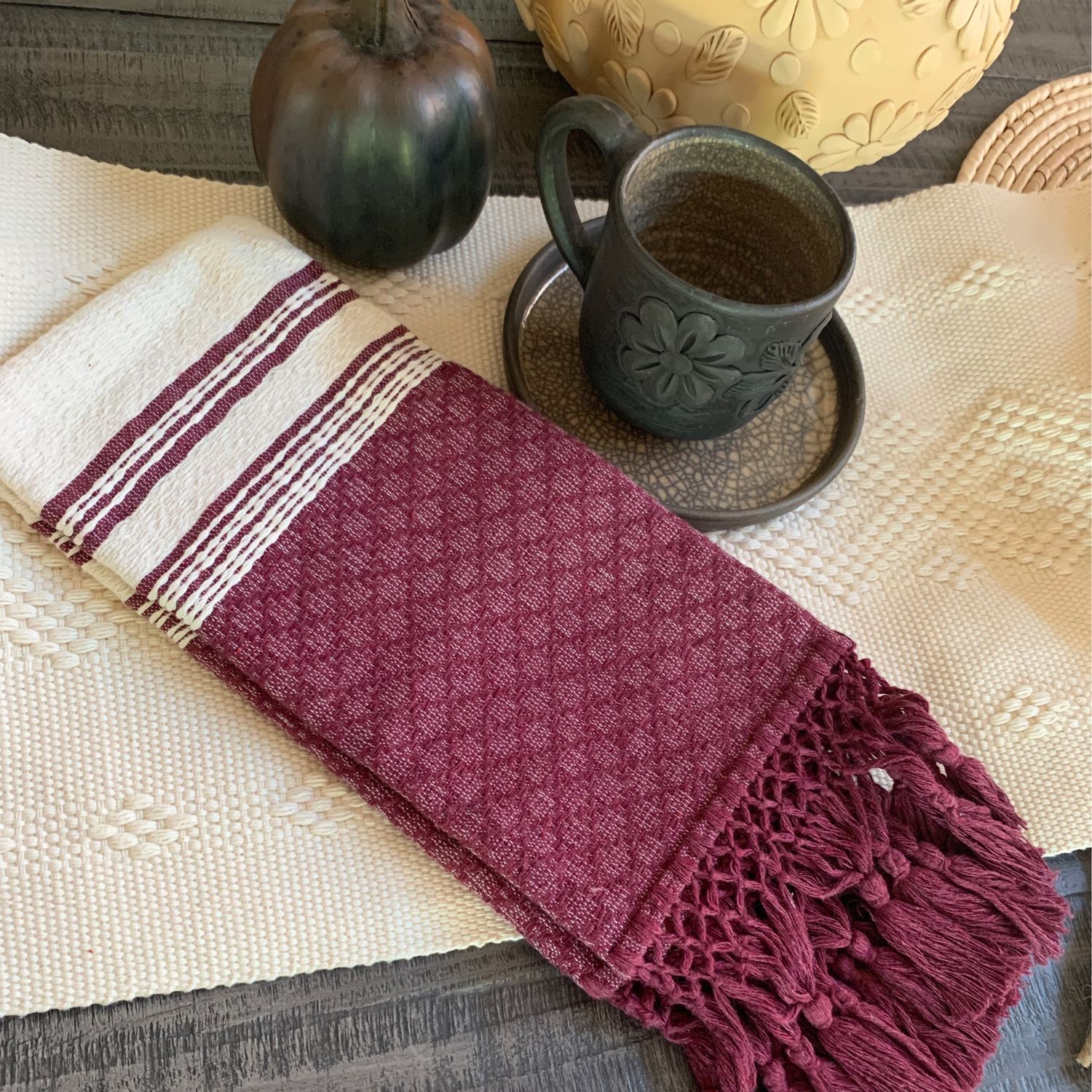 Servilleta Color vino set 4