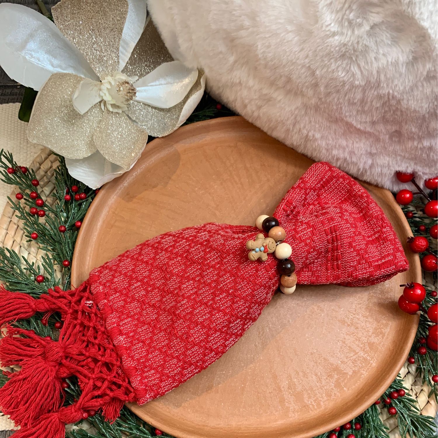 Servilleta de mesa Color rojo Set 6