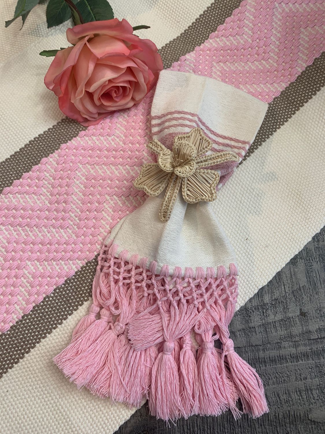 Servilleta de mesa Color rosa Set 2