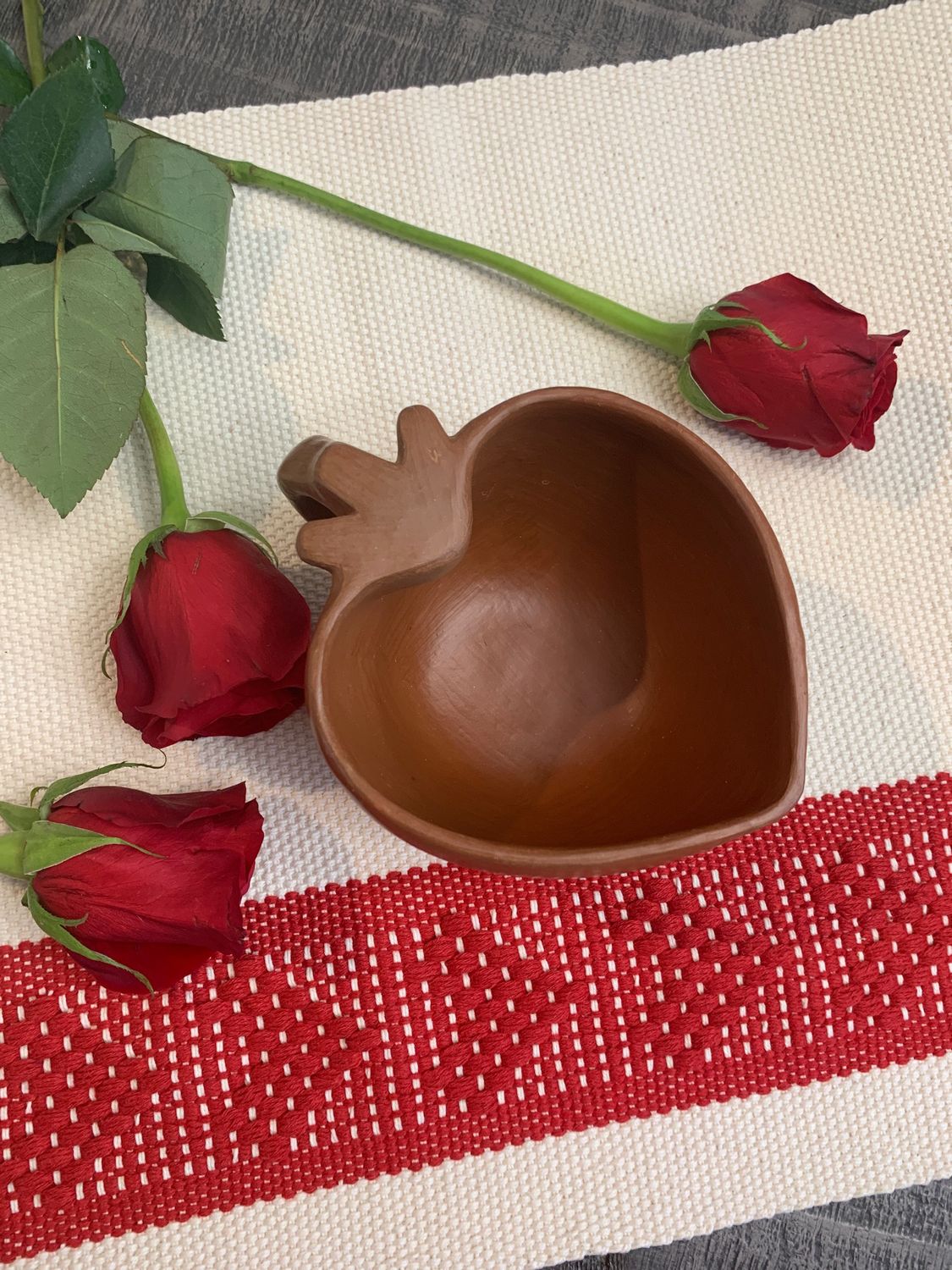Taza Corazon Barro Rojo ❤️ 