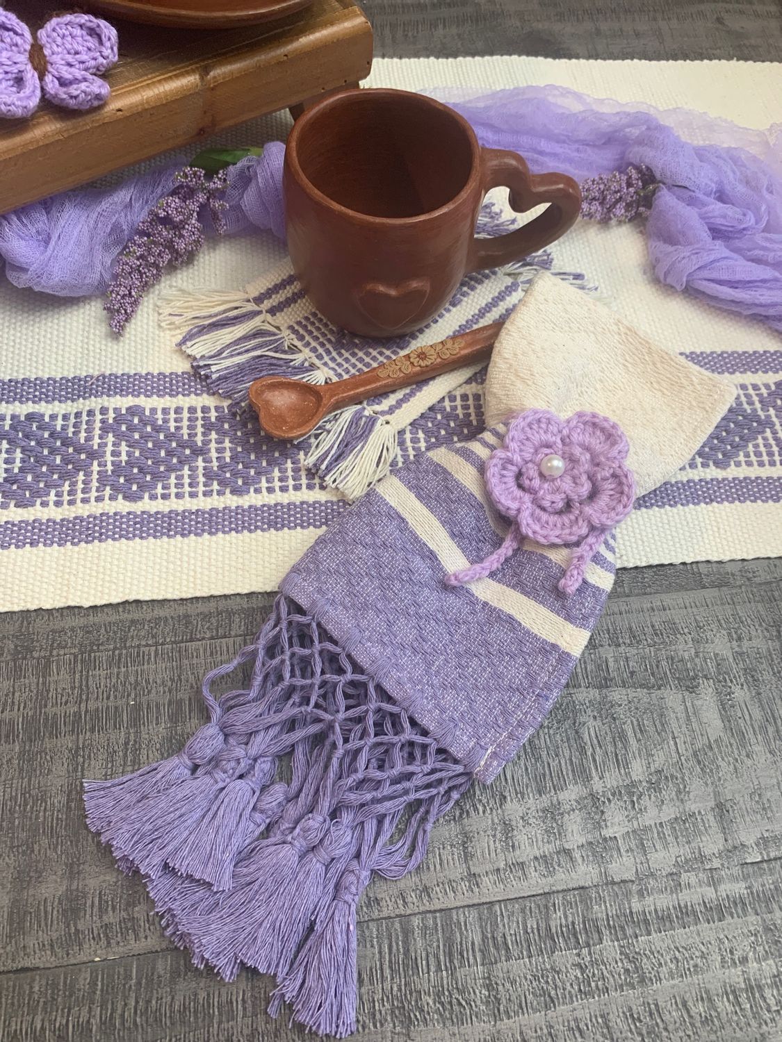 Servilleta para mesa Lila Set 6