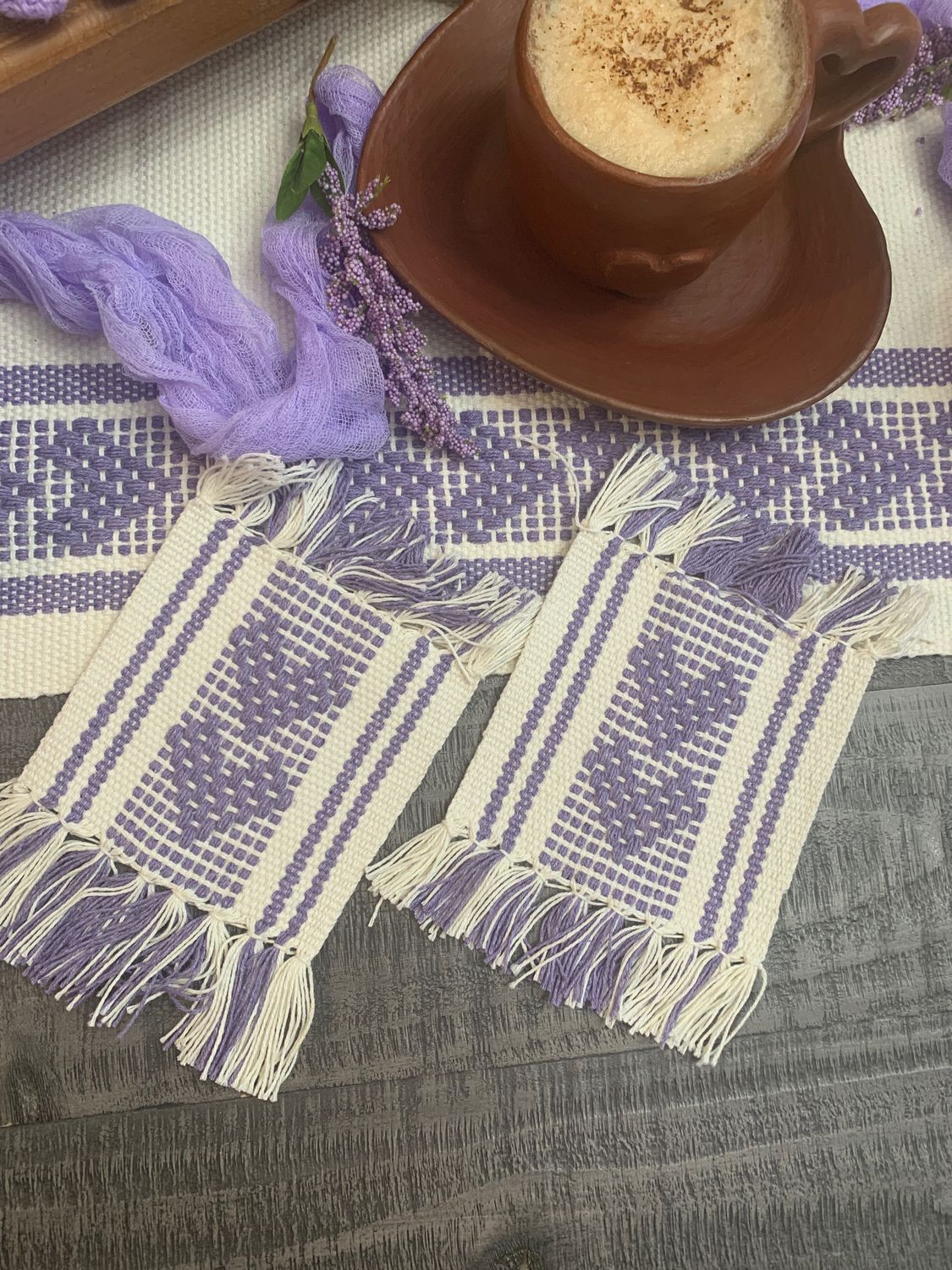 Porta Vasos set 2 corazón  💜 