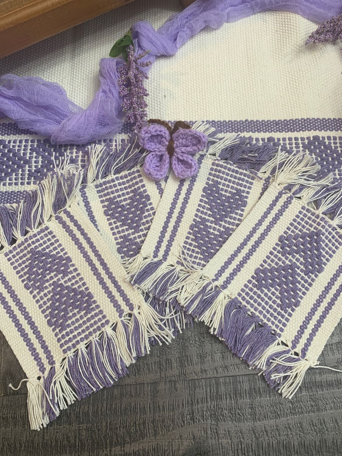 Porta Vasos set 4 corazón  💜 