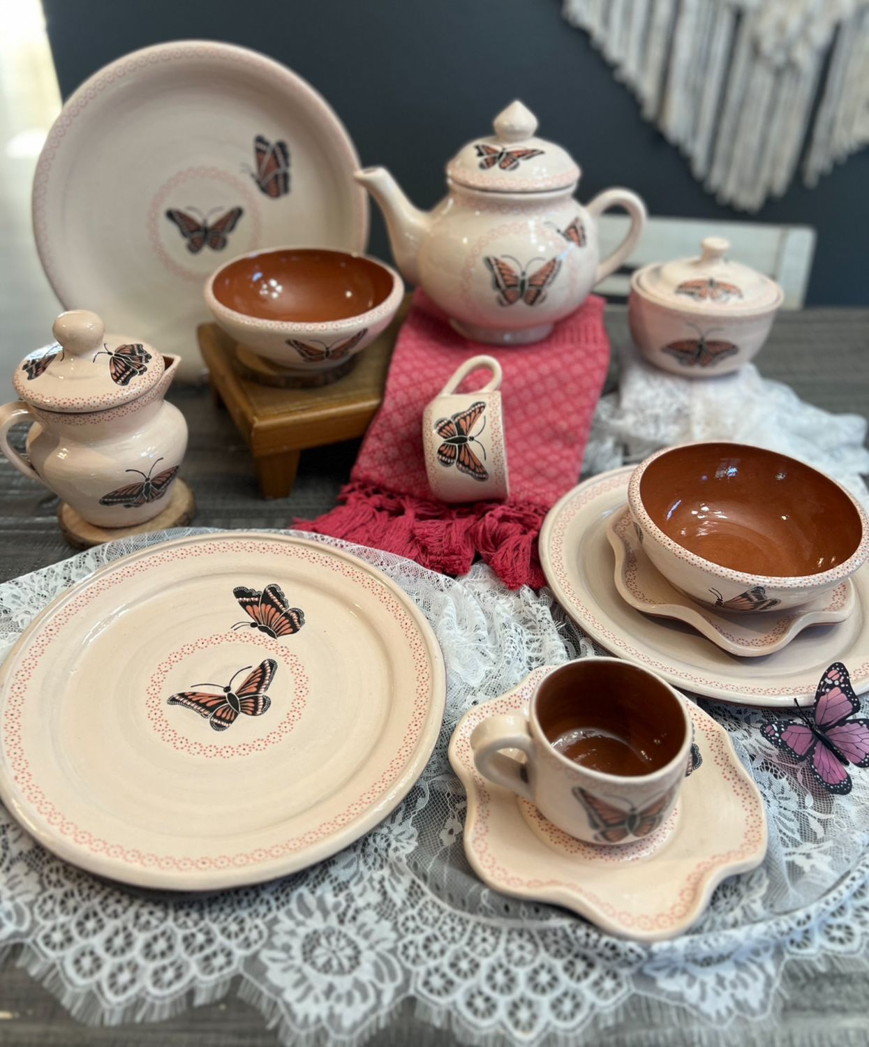 Vajilla para Dos Personas (12 piezas) color Rosa 