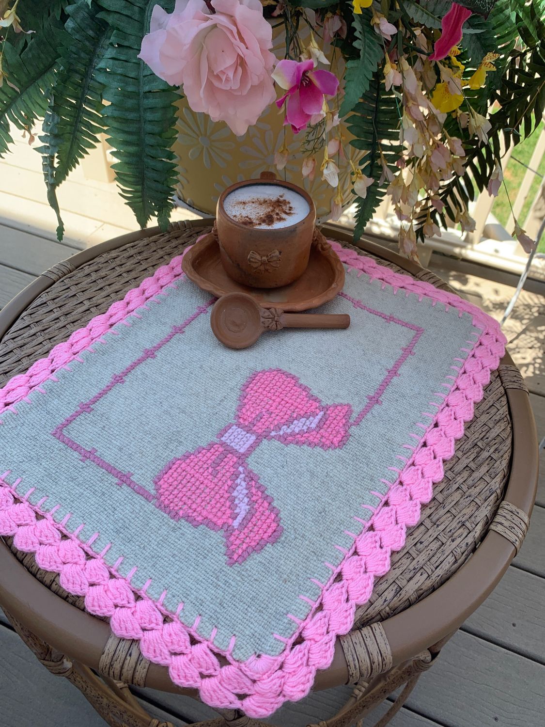 Servilleta Mazahua Moño  Rosa 
