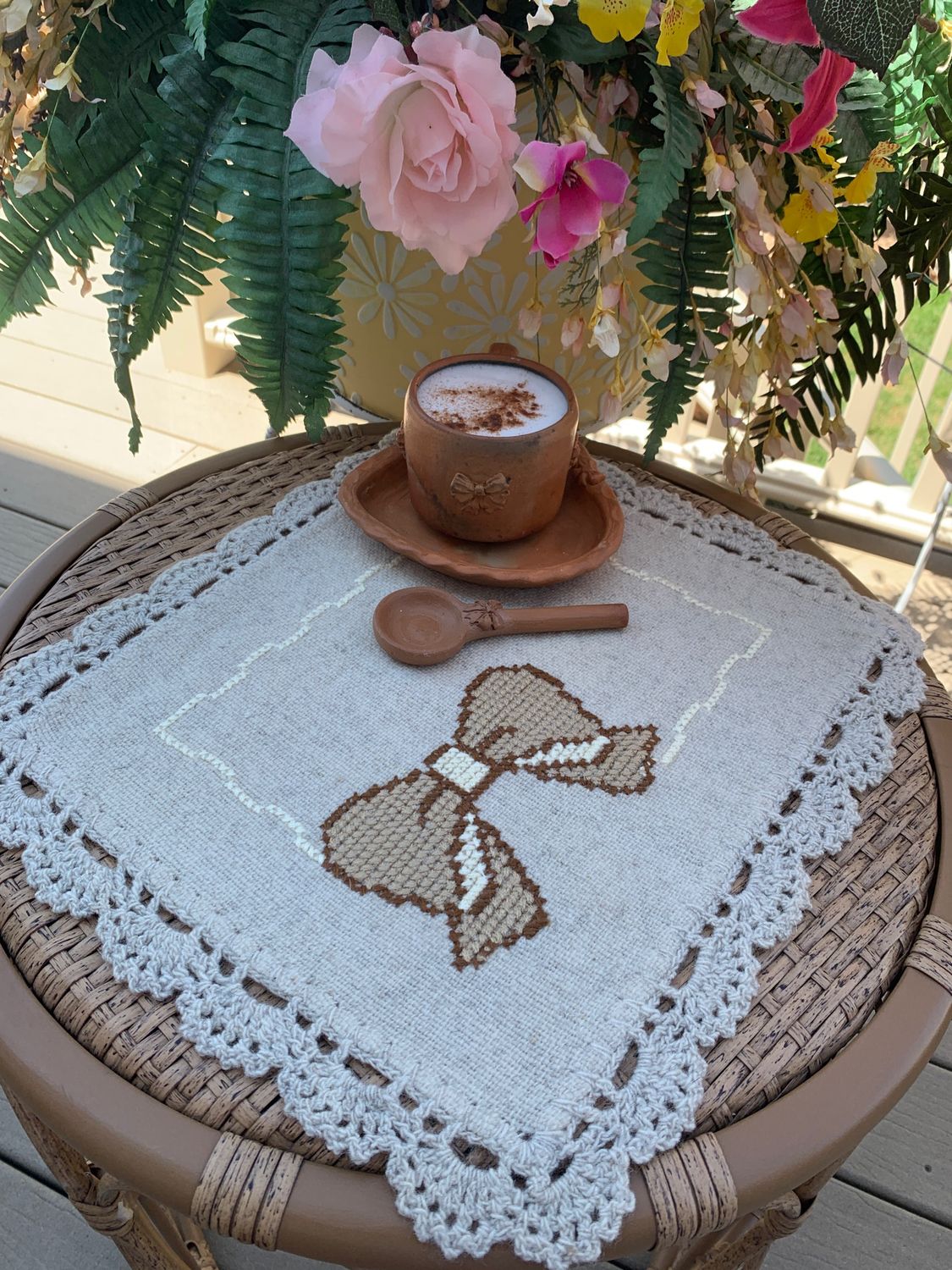Servilleta Mazahua Moño Café con Leche
