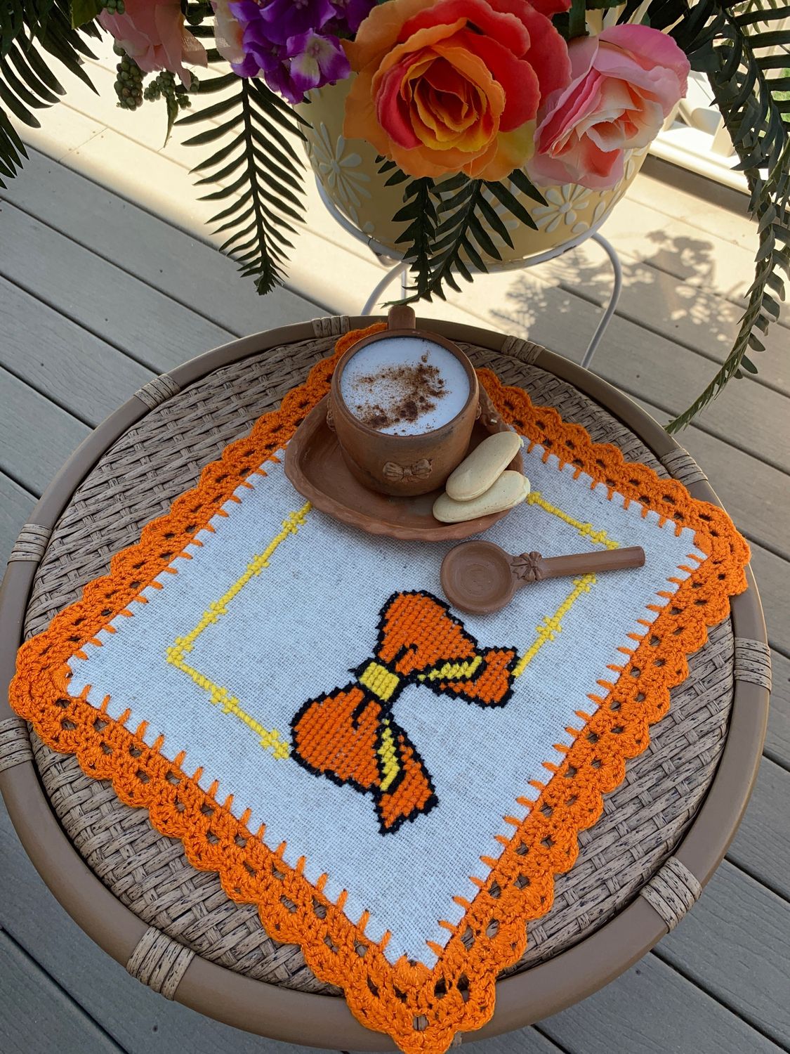 Servilleta Mazahua Moño Naranja 