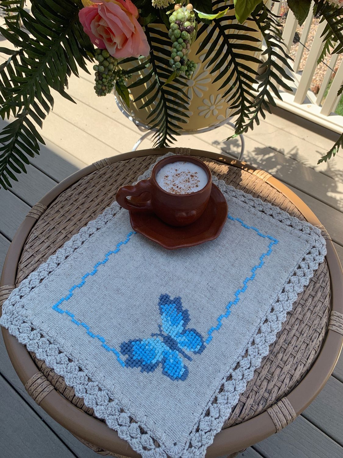 Servilleta Mazahua mariposa azul 🦋 