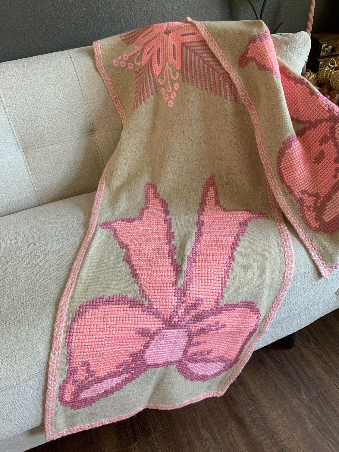 Camino de mesa PREORDEN  Mazahua moño rosa 🎀 