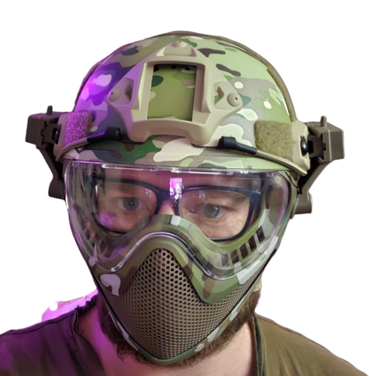 Pilot helmet and mask combo