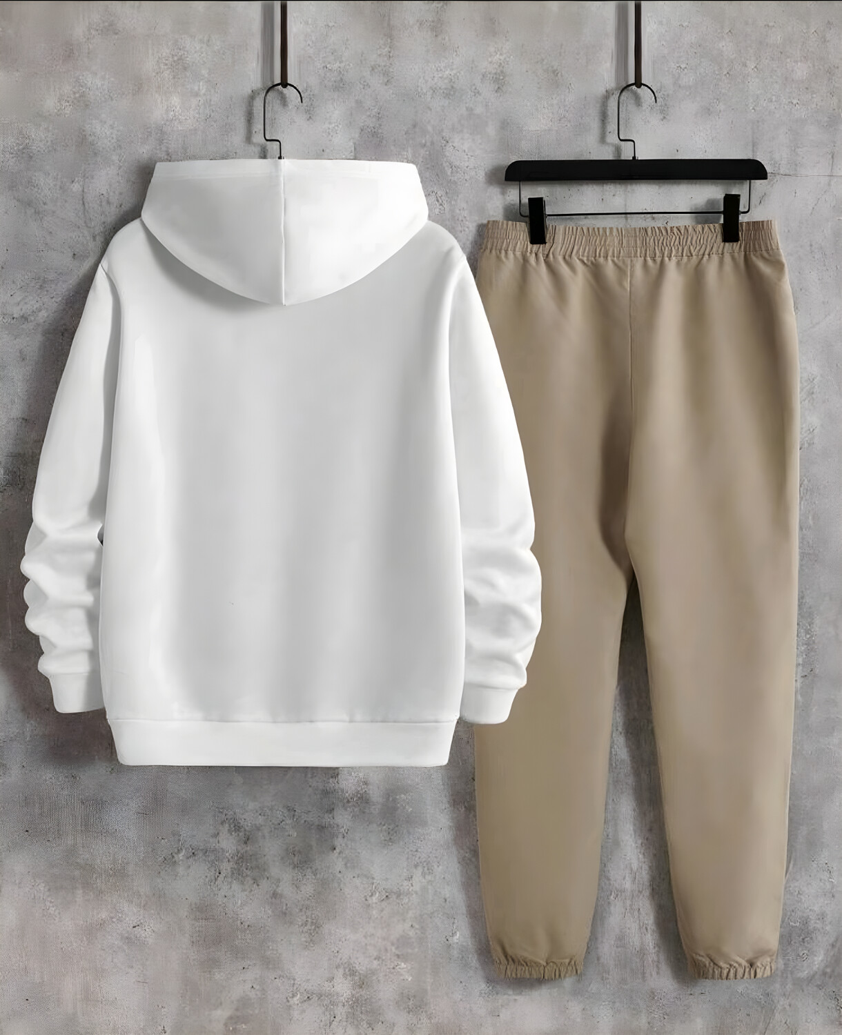 Men&#39;s letter graphic hoodie and sweatpants
