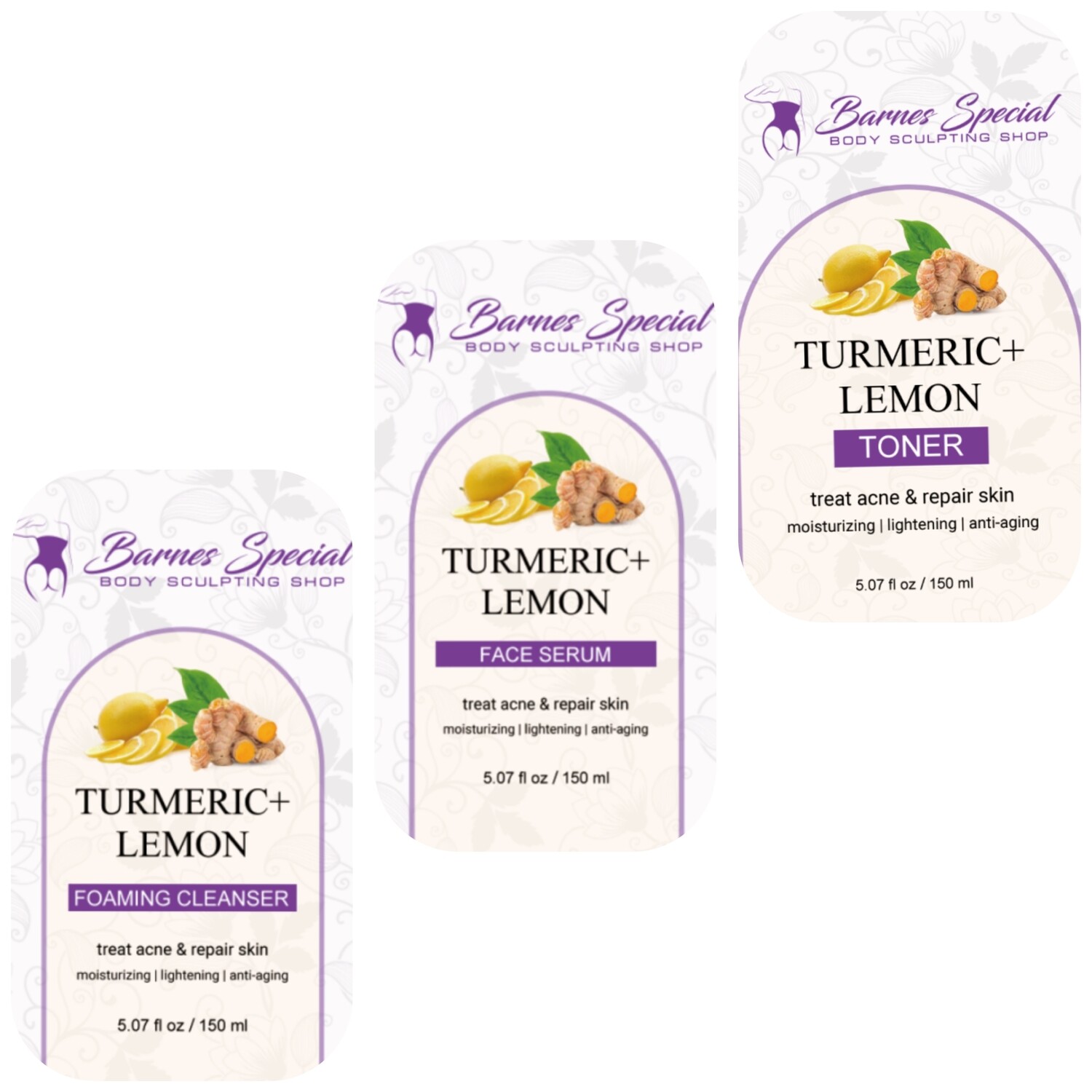 Barnes Special Turmeric &amp; Lemon SkinCare Line