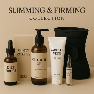 Slimming and firming collection with body care and wellness products