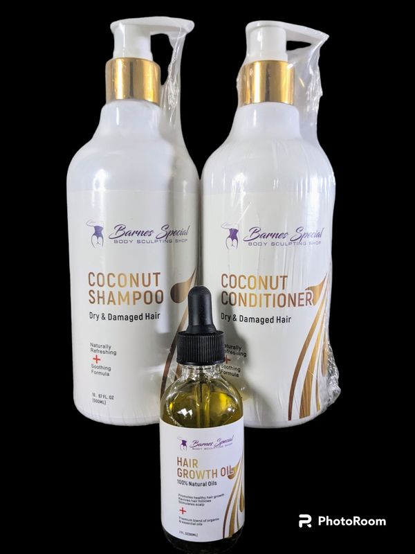 Ultimate Hair Growth Kit shampoo conditioner and hair growth serum set