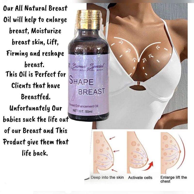 Breast Enhancement Oil for Natural Lift, Firmness &amp; Skin Tightening 