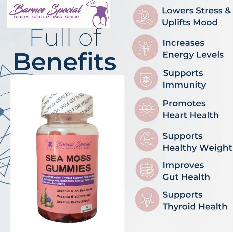 Seamoss Plus More Gummies superfood blend 60 count bottle