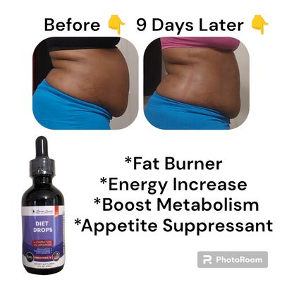 Diet Drops liquid dietary supplement bottle 2 oz
