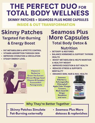 Perfect Duo wellness bundle with Skinny Patches and Seamoss Plus More Capsules