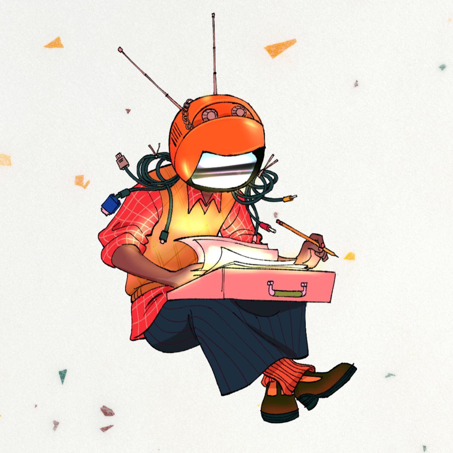 TV Head Sticker