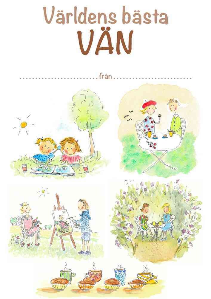 Diplom &quot;Världens bästa vän&quot; A4