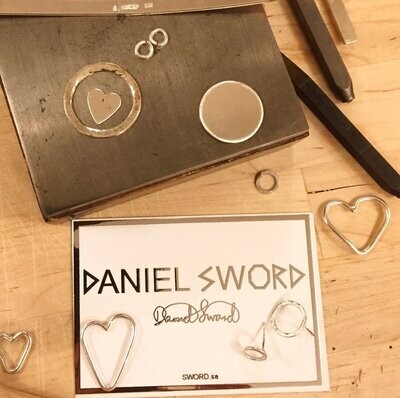 Open heart halsband - Swedish sterling silver, handmade in Sweden