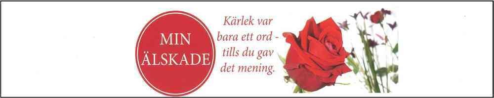 Banderoll &quot;Min Älskade&quot; (Ros)