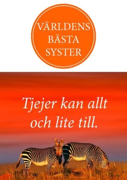 Småkort &quot;Världens bästa syster&quot;