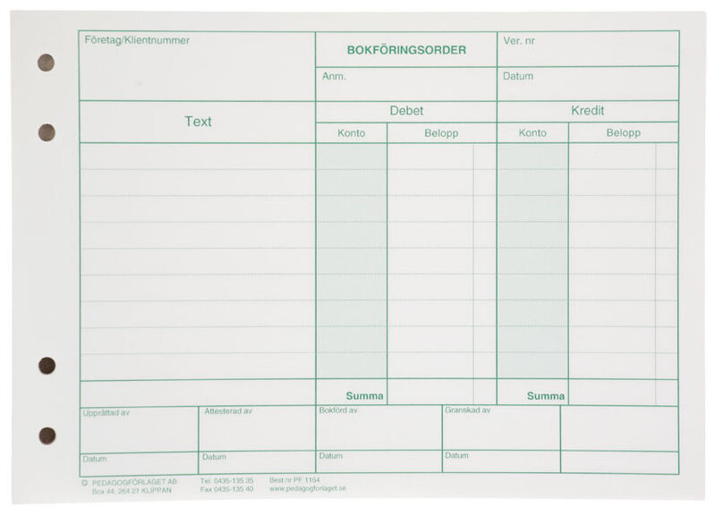 PF 1164 Bokföringsorder A5