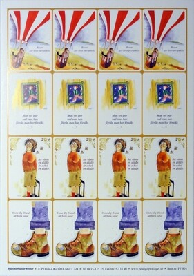 Klistermärkesvykort 801