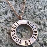 BELIEVE IN YOURSELF Rose gold necklace