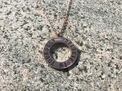 BELIEVE IN YOURSELF Rose gold necklace