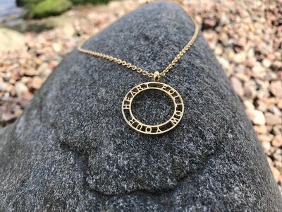 FOLLOW YOUR HEART Gold necklace
