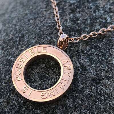 ANYTHING IS POSSIBLE Rose gold necklace