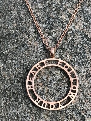 FOLLOW YOUR HEART Rose gold necklace