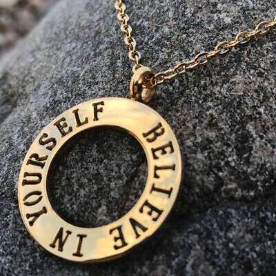 BELIEVE IN YOURSELF Gold necklace