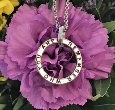 REMEMBER WHO YOU ARE Steel necklace