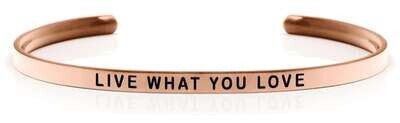 LIVE WHAT YOU LOVE Rose gold