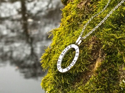LET YOUR LIGHT SHINE Steel necklace