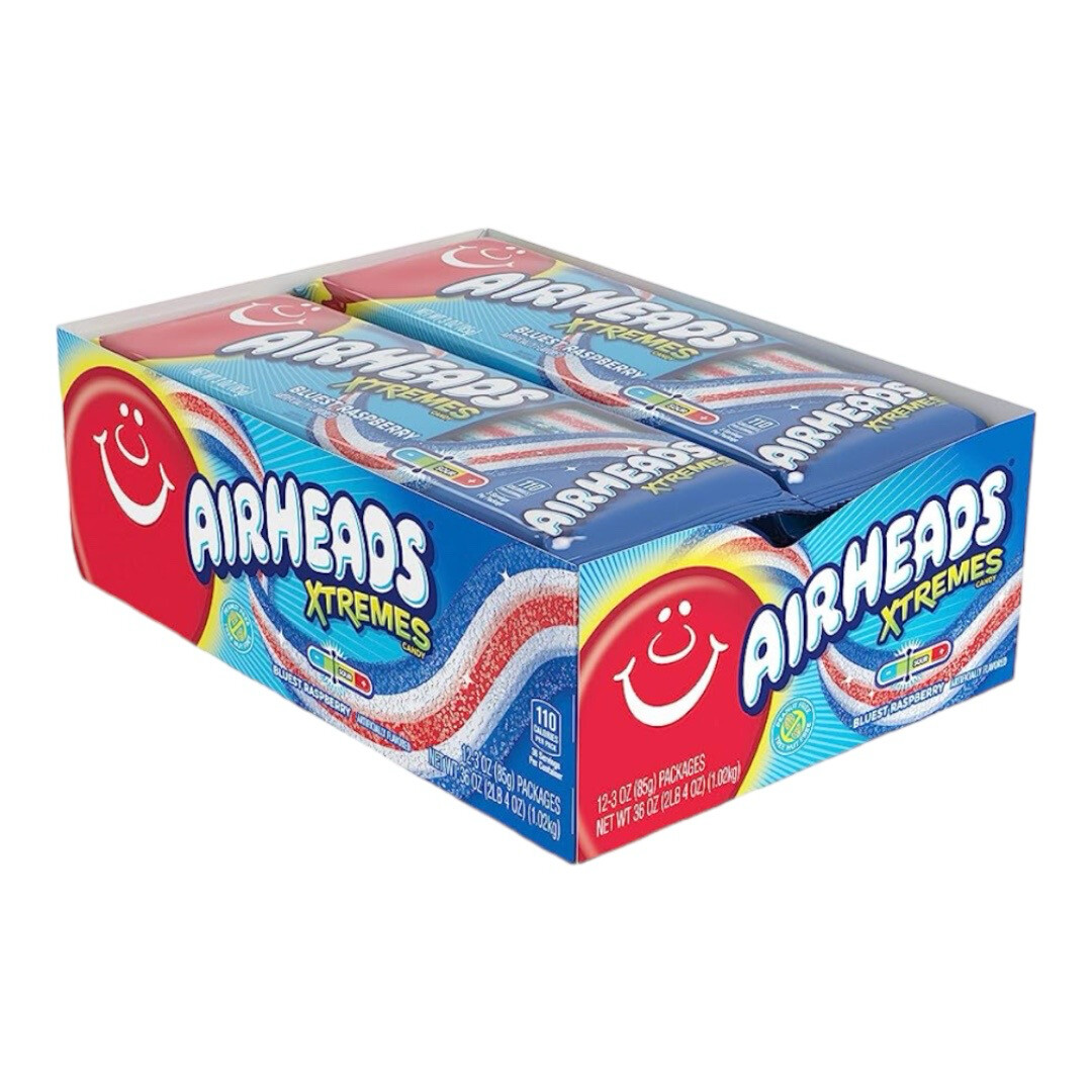 AIRHEAD EXTREME&#39;S BLUEST RASPBERRY 3 Oz - 18 Counts